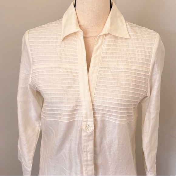 Faconnable Cream Shirt Dress, like new, excellent condition - Picture 2 of 6